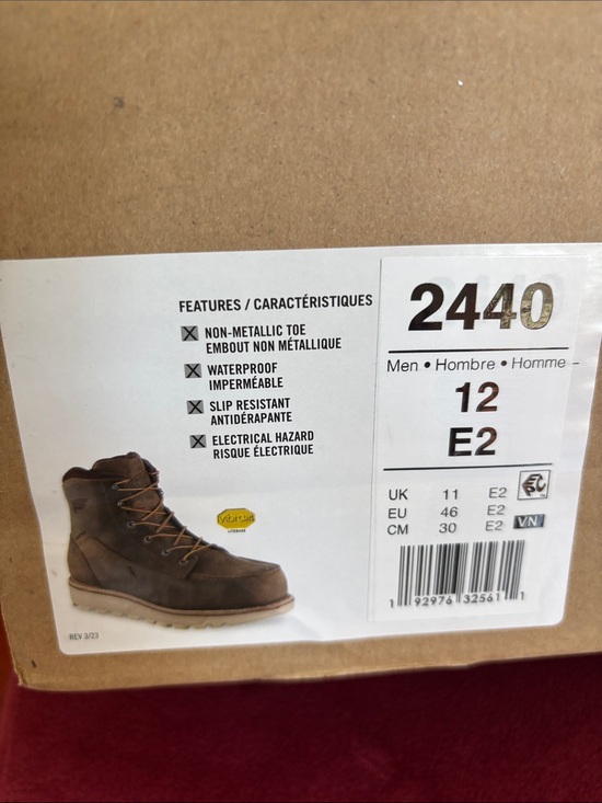 Red Wing Shoes 2440 Brown Leather Moc Toe Boots with Yellow Laces 12 E2 main image 9